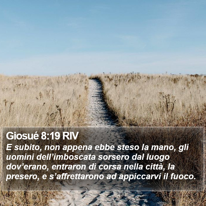 Giosué 8:19 RIV Bible Study