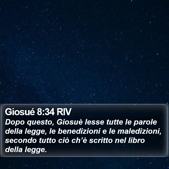 Giosué 8:34 RIV Bible Study