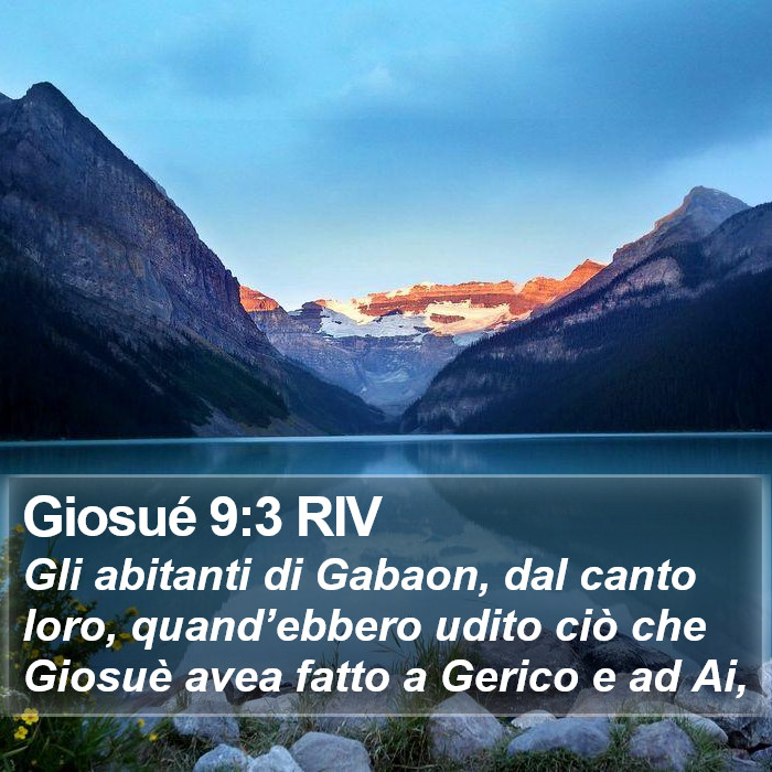 Giosué 9:3 RIV Bible Study