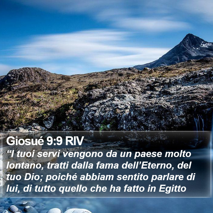 Giosué 9:9 RIV Bible Study