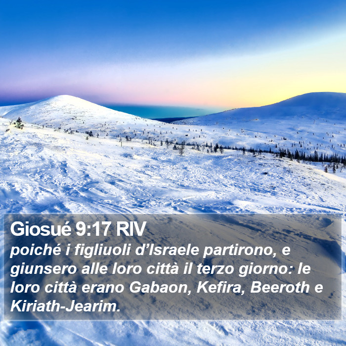 Giosué 9:17 RIV Bible Study