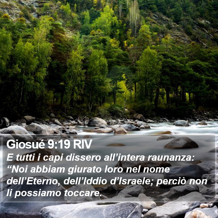 Giosué 9:19 RIV Bible Study