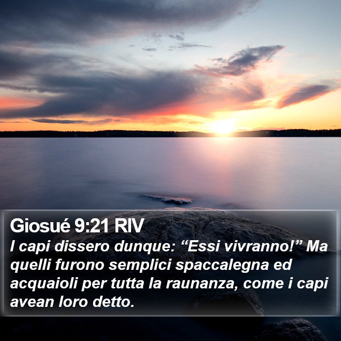 Giosué 9:21 RIV Bible Study