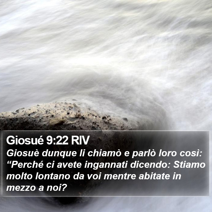 Giosué 9:22 RIV Bible Study