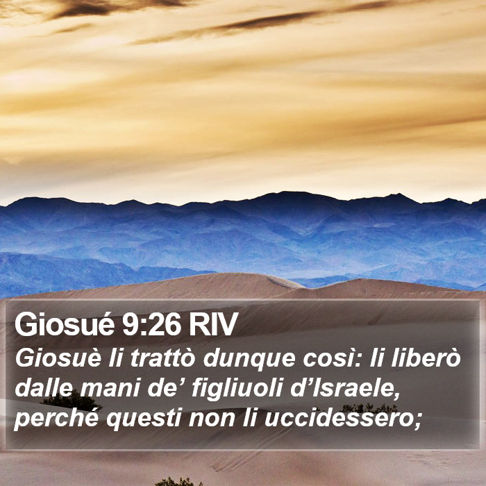 Giosué 9:26 RIV Bible Study