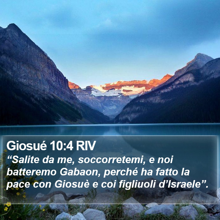 Giosué 10:4 RIV Bible Study