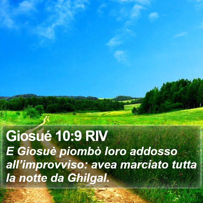 Giosué 10:9 RIV Bible Study