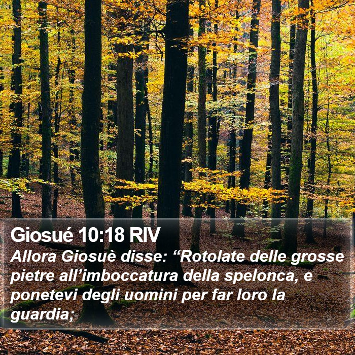 Giosué 10:18 RIV Bible Study