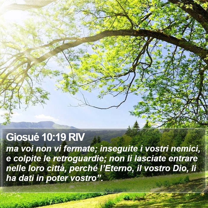 Giosué 10:19 RIV Bible Study