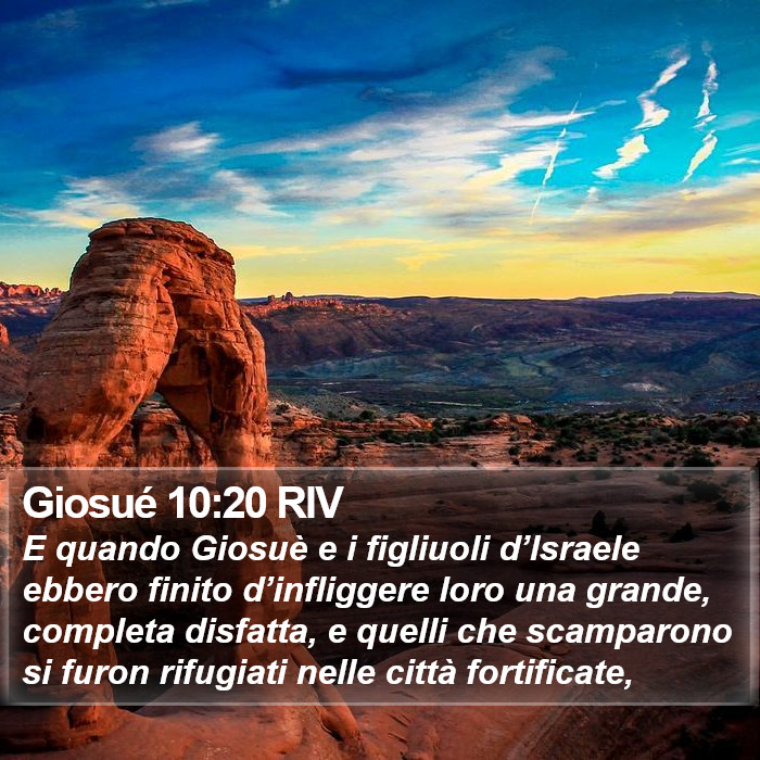 Giosué 10:20 RIV Bible Study