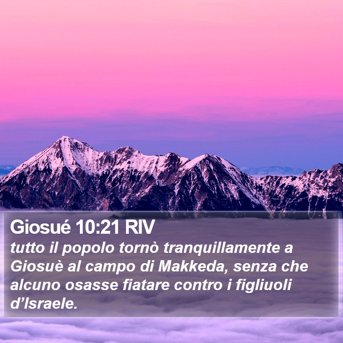 Giosué 10:21 RIV Bible Study