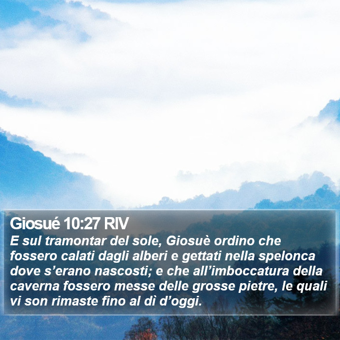 Giosué 10:27 RIV Bible Study