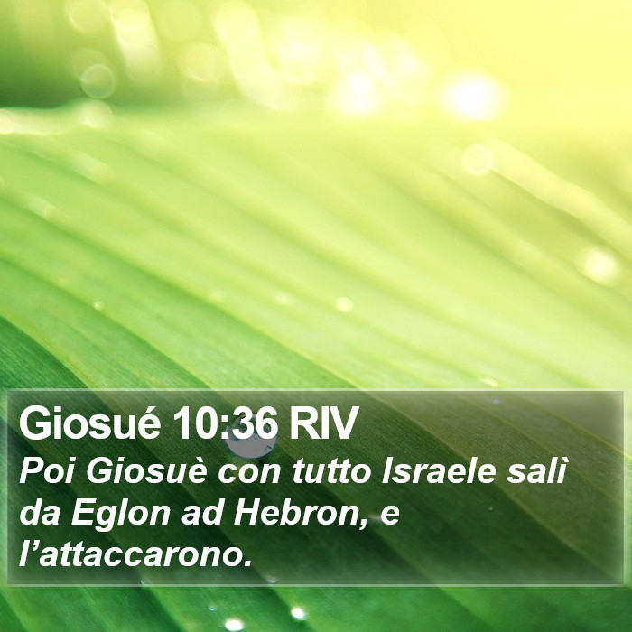 Giosué 10:36 RIV Bible Study