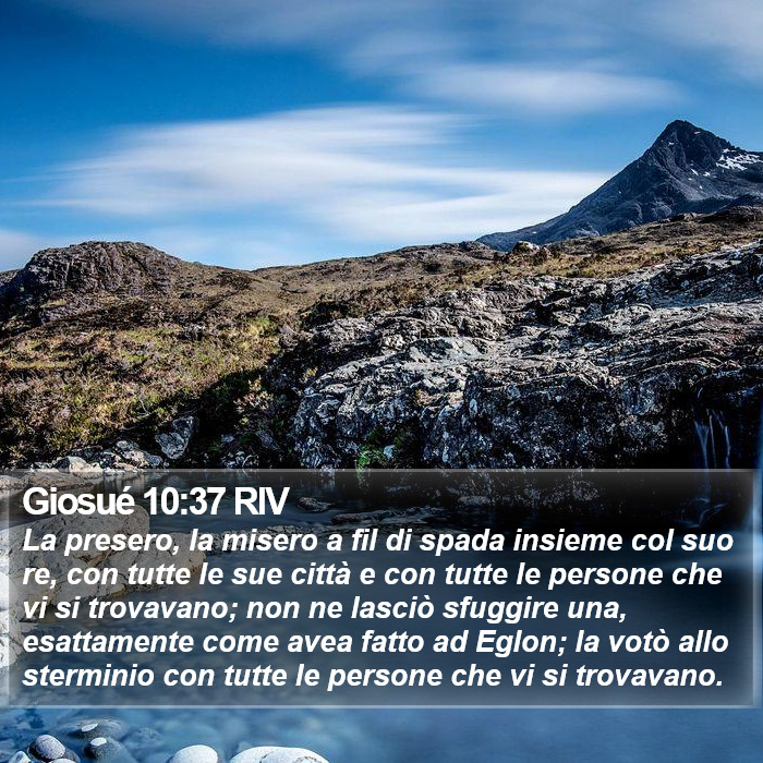 Giosué 10:37 RIV Bible Study