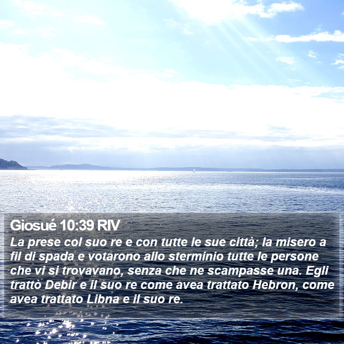 Giosué 10:39 RIV Bible Study
