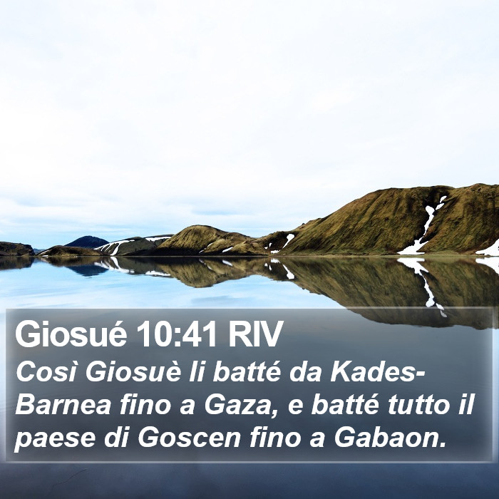 Giosué 10:41 RIV Bible Study