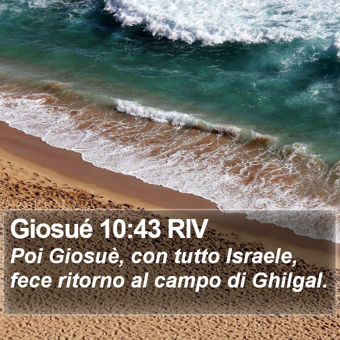 Giosué 10:43 RIV Bible Study