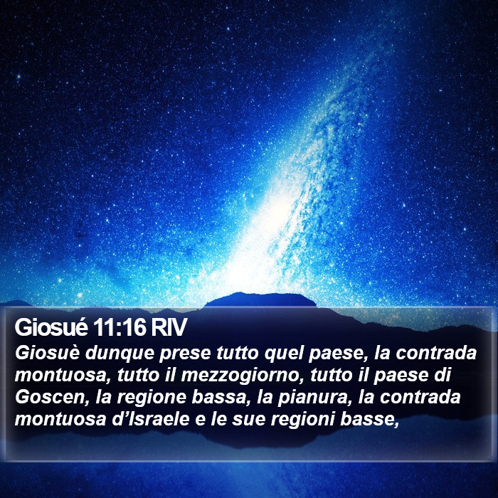 Giosué 11:16 RIV Bible Study