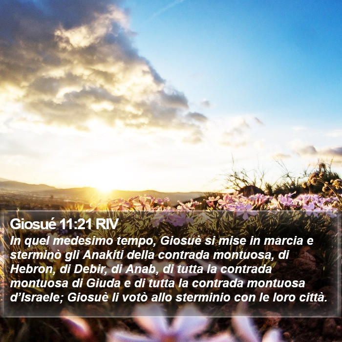 Giosué 11:21 RIV Bible Study