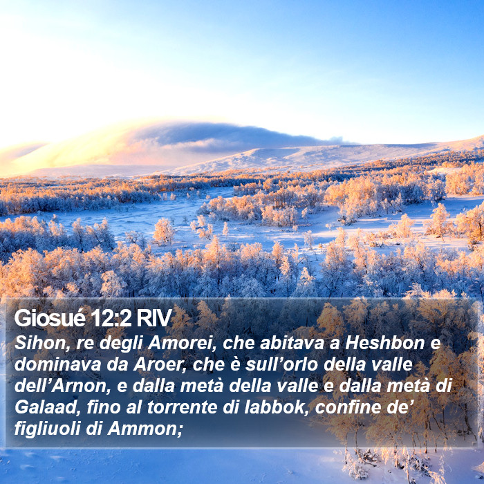 Giosué 12:2 RIV Bible Study