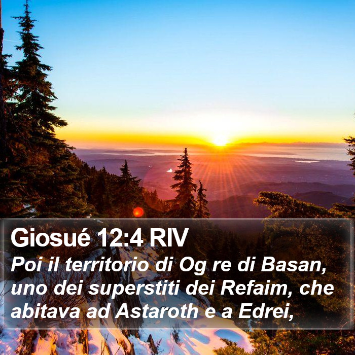 Giosué 12:4 RIV Bible Study