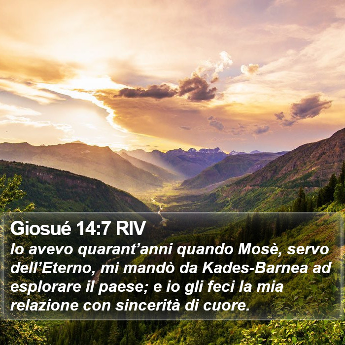 Giosué 14:7 RIV Bible Study