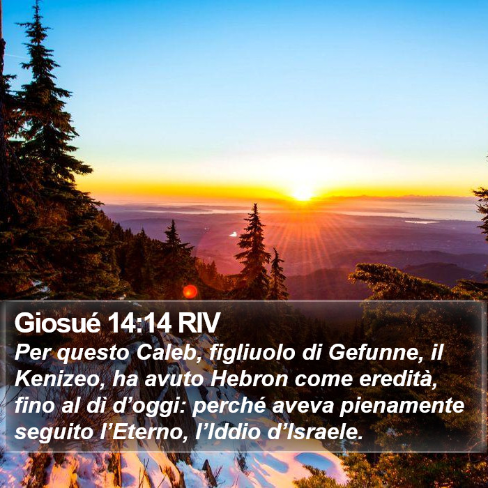 Giosué 14:14 RIV Bible Study