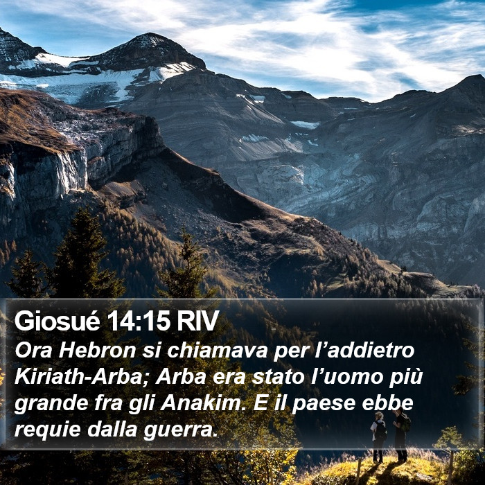 Giosué 14:15 RIV Bible Study