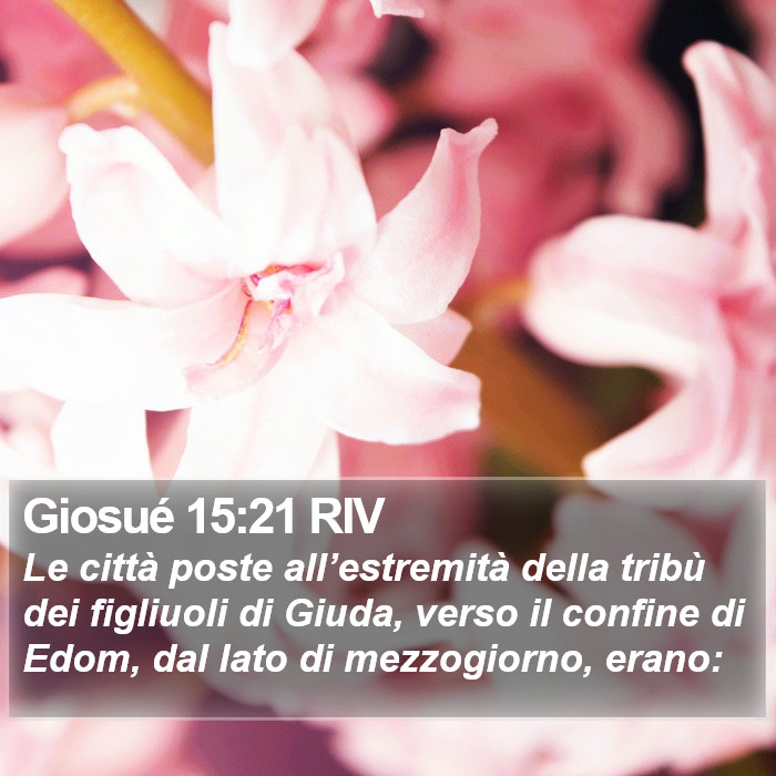Giosué 15:21 RIV Bible Study