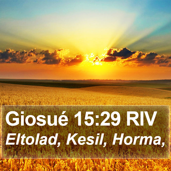 Giosué 15:29 RIV Bible Study