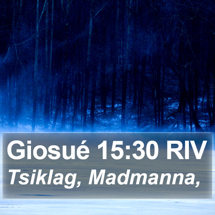 Giosué 15:30 RIV Bible Study