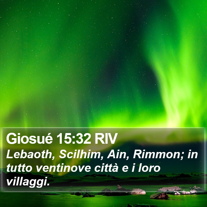 Giosué 15:32 RIV Bible Study