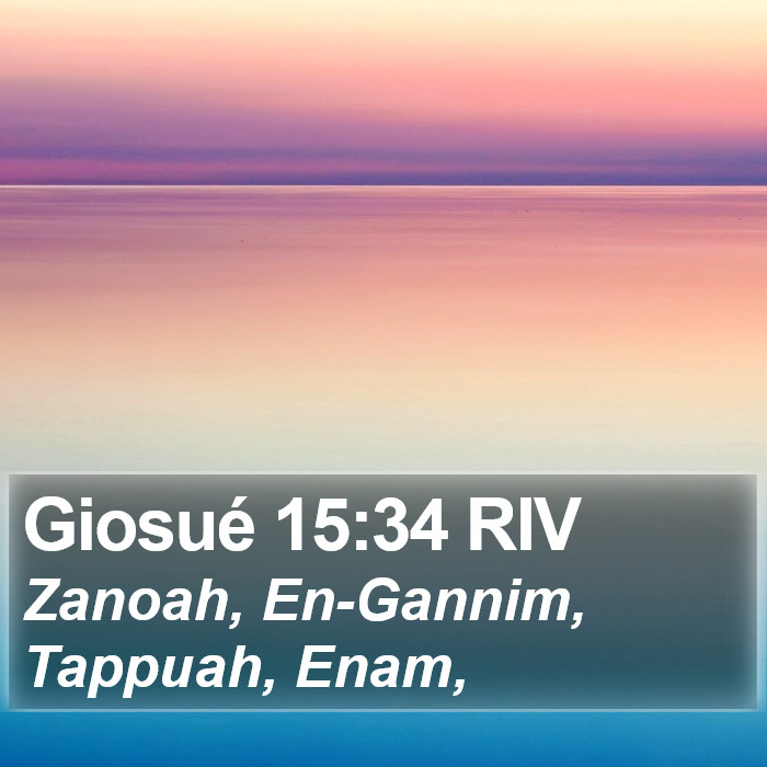 Giosué 15:34 RIV Bible Study