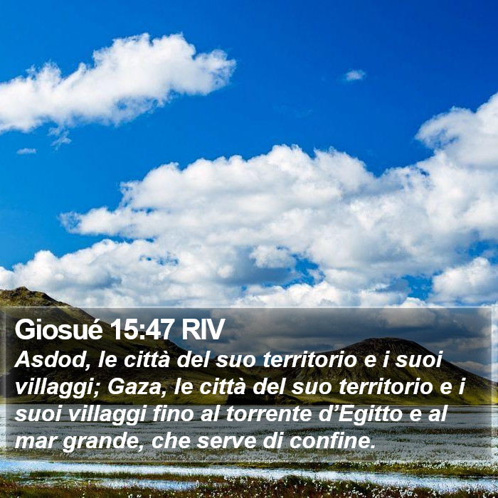 Giosué 15:47 RIV Bible Study