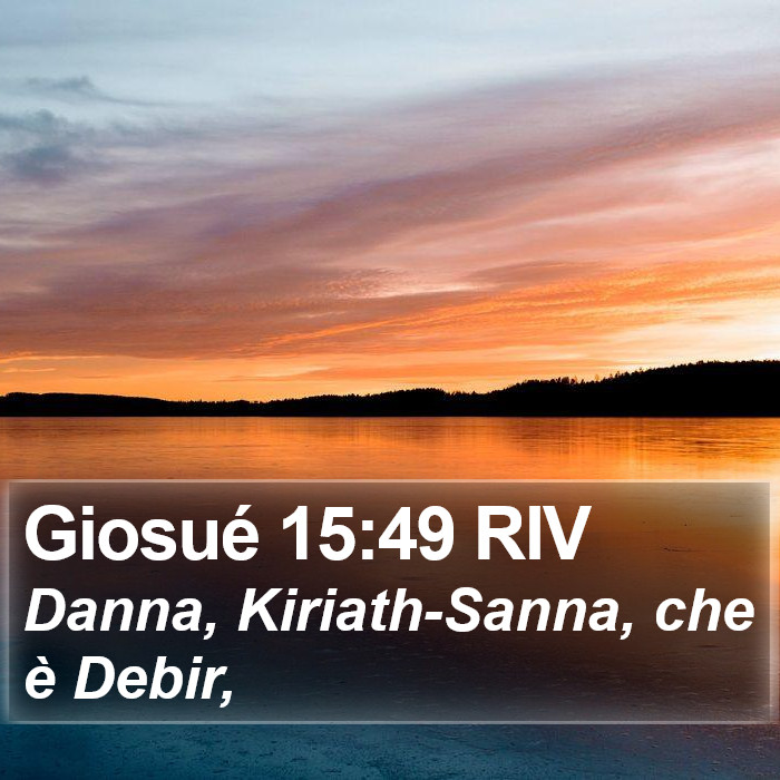 Giosué 15:49 RIV Bible Study