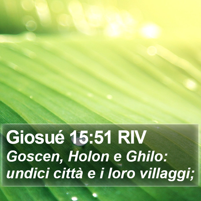 Giosué 15:51 RIV Bible Study