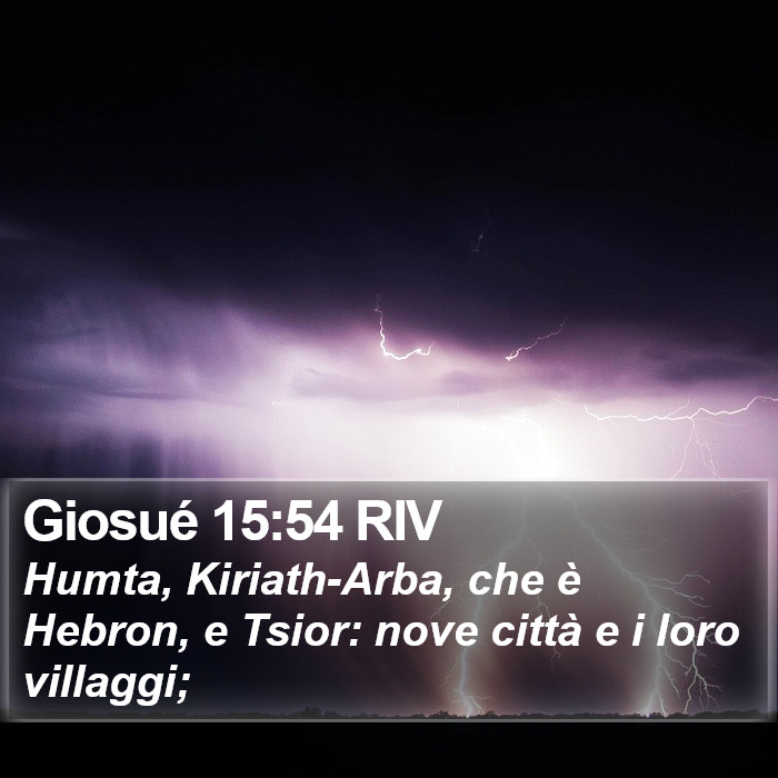 Giosué 15:54 RIV Bible Study