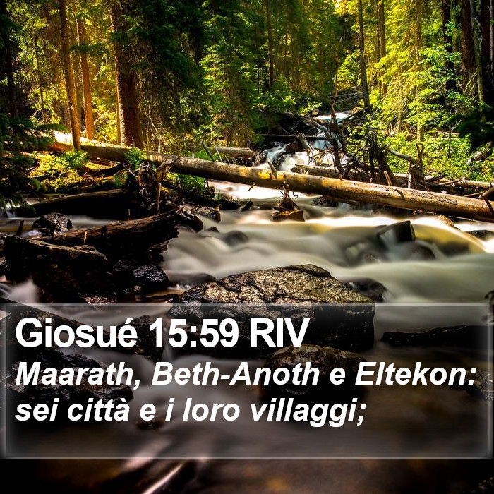 Giosué 15:59 RIV Bible Study