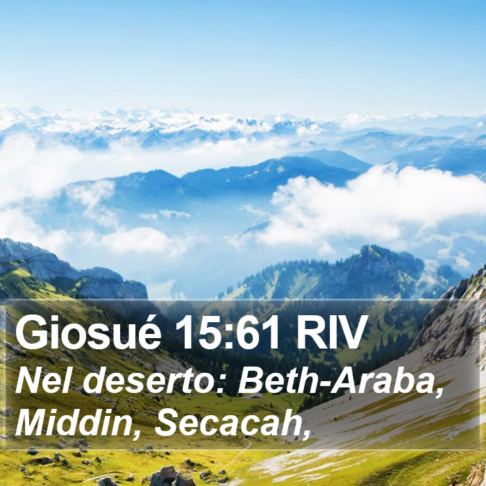 Giosué 15:61 RIV Bible Study