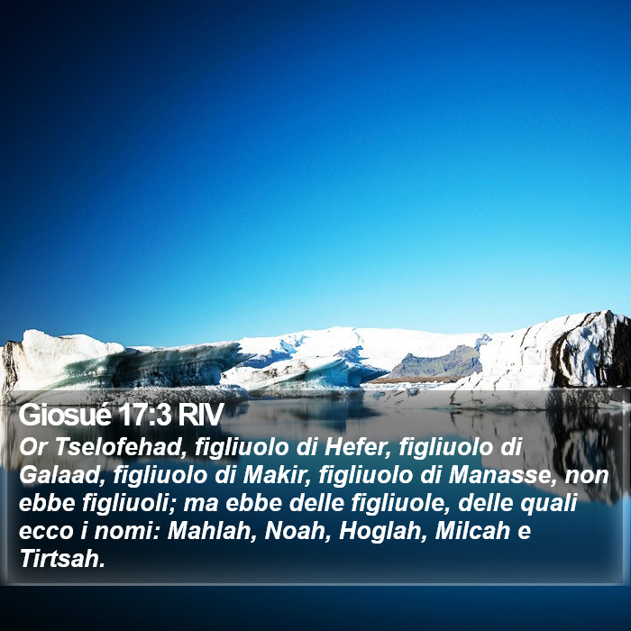 Giosué 17:3 RIV Bible Study