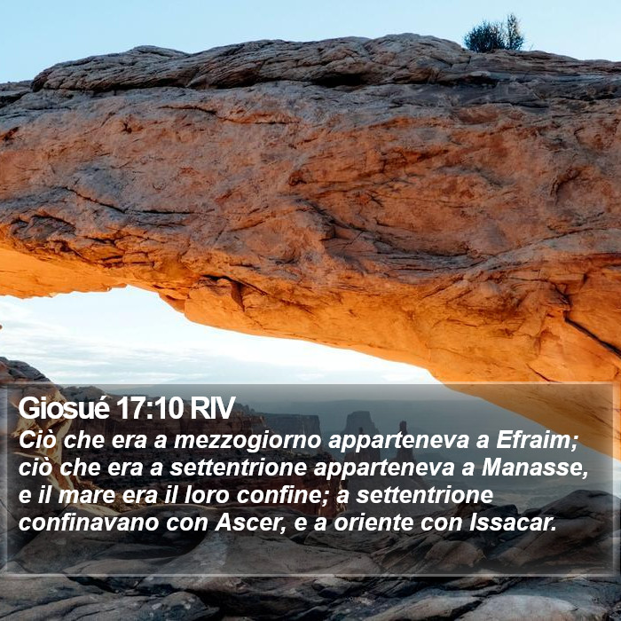 Giosué 17:10 RIV Bible Study