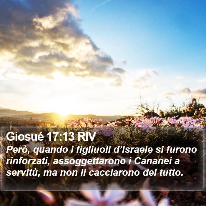 Giosué 17:13 RIV Bible Study