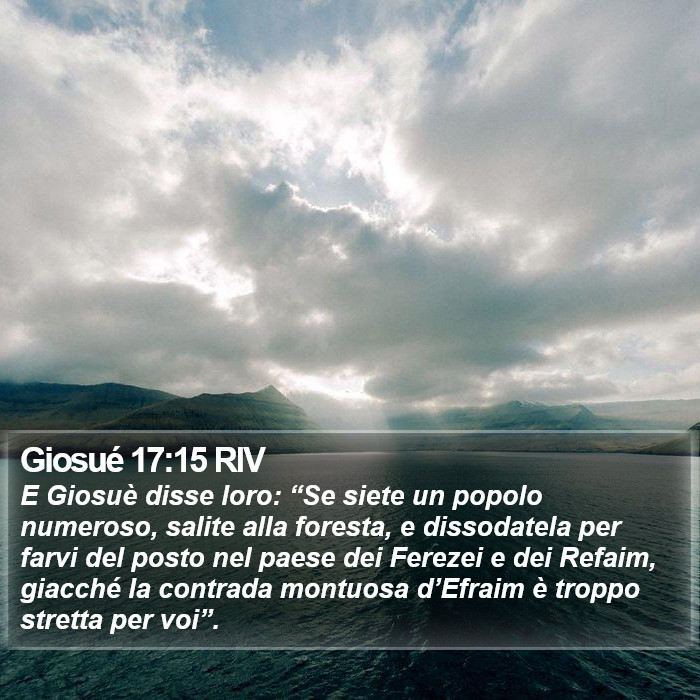 Giosué 17:15 RIV Bible Study