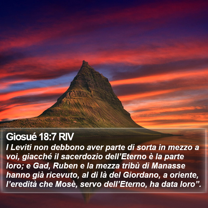 Giosué 18:7 RIV Bible Study