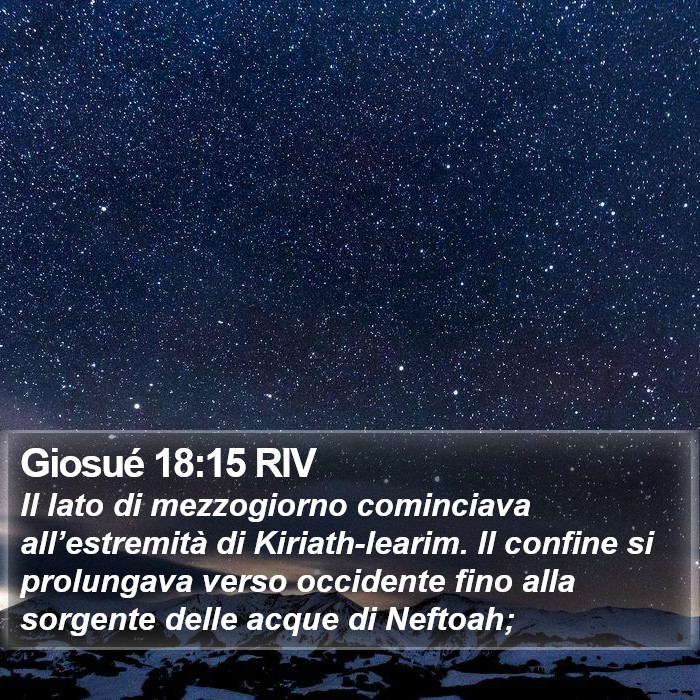 Giosué 18:15 RIV Bible Study