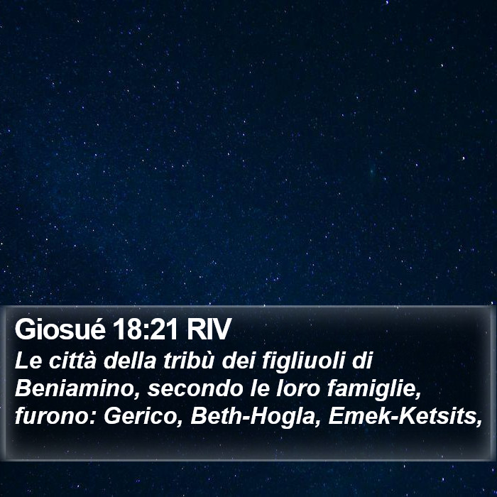 Giosué 18:21 RIV Bible Study