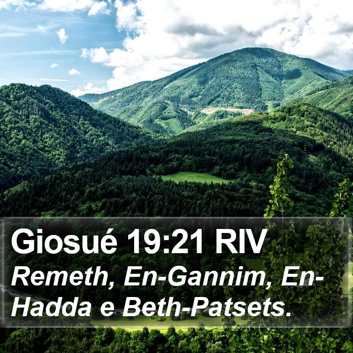 Giosué 19:21 RIV Bible Study