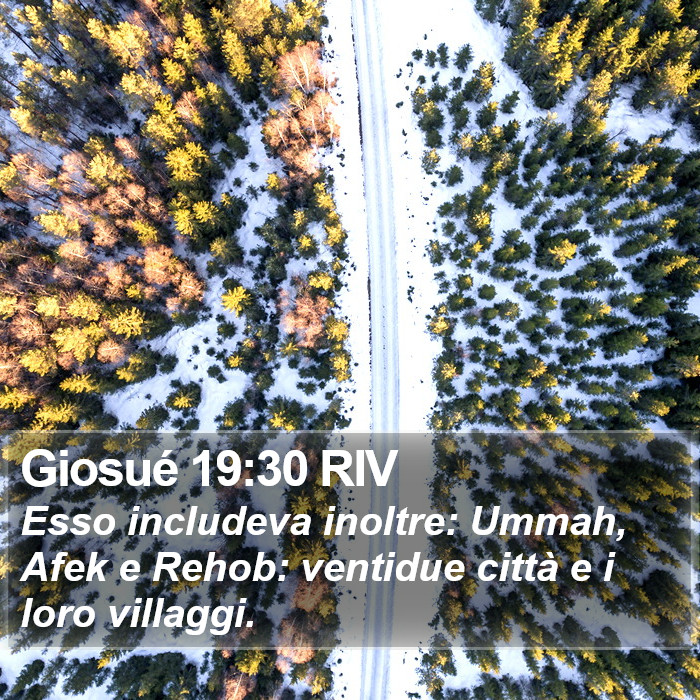 Giosué 19:30 RIV Bible Study