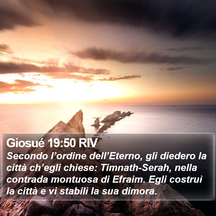 Giosué 19:50 RIV Bible Study