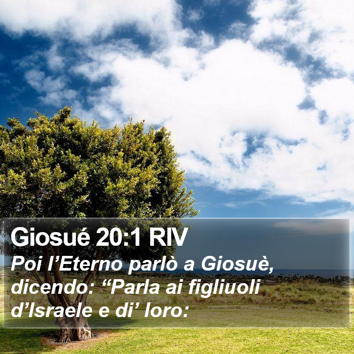 Giosué 20:1 RIV Bible Study